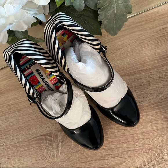 HARAJUKU LOVERS DIAMOND BLACK STILETTO HEELS BY GWEN STEFANI - Picture 7 of 13